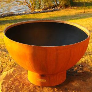 China Customizable Laser Cut Firepits Portable Corten Steel Fire Pit Outdoor Prerusted factory