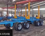 3 Axle Flatbed Semi Trailer 2×20 Feet Or 40 Feet For Container Carrying 50-60