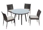 4 Seats Large Loading Ability Rattan Circle Outdoor Table Chairs