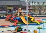 Fiberglass Children Water Slide for a water park Blue / Yellow / customized for