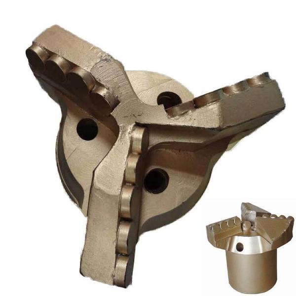 China 3 Blades Step Type 6-1/2" Tungsten Carbide Diamond PDC Drag Bit For Rock Drilling factory