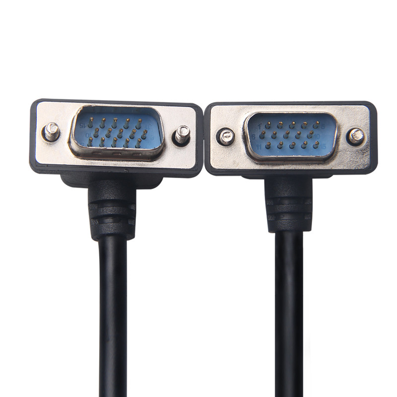 Industrial Db15 Vga Cable , 90 Degree Vga Rs232 Cable 2 Meter