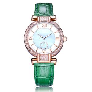 China Fashion Ladies / Girls Alloy Wrist Watch Water Resistant With Leather Strap , OEM Service factory