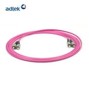 China 3M PVC / LSZH Fiber Optic Patch Cord Duplex FC-FC 2.0mm 50/125 OM4 factory