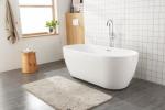 1200MM Oval Shower Bathtubs Center Toe Tap Drain Color Matched Freestanding Air