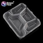 4 Compartment restaurant food containers disposable plastic take away bento box