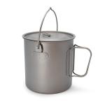 750mL Hiking Pure Titanium Cookware Lightweight Pot With Handle Eco - Friendly