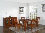 Nanmu solid wood Dining room furniture 1.35m flexible Round table and Chairs
