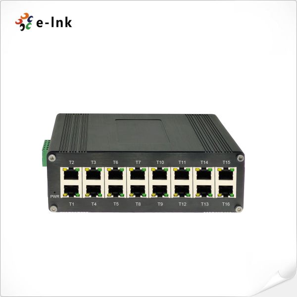 E-link Industrial 16-Port Gigabit PoE+ Ethernet Switch LNK-IMC016G Hardened DIN