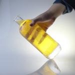 Transparent 750ml Capacity Extra Flint Engraving Glass Bottle With Cork With