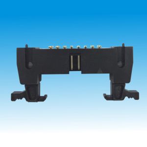 China 2.54mm Pitch Male Pin Header Connector SMT Short Latch Gold Flash Tray Packing factory