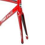 700C Thru Axle Alloy Gravel Bike Frameset Red With Disc Brake