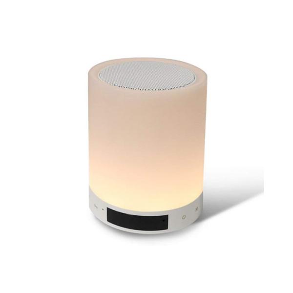 LED Color Changing Bluetooth Speaker Alarm Clock USB Port + FM Radio + Touch