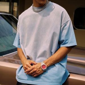 China 250 Gsm Oversized Streetwear Vintage Sun Faded Acid Wash T Shirt Oversized Men'S factory