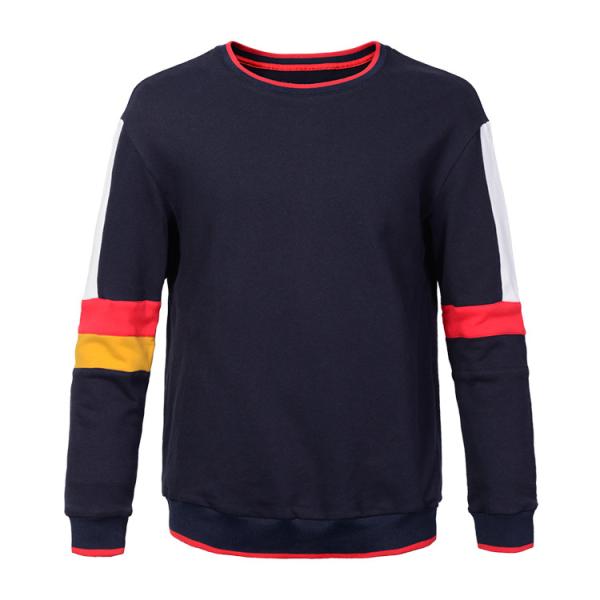 Multi Color Men'S Roundneck Sweatshirts , Navy Blue Pullover Sweatshirt