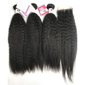 China Kinky Straight Human Hair Peruvian Body Weave 22&quot; No Smell Curling Safe factory