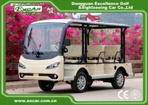 China Durable 72V 7.5KM Electric Sightseeing Car With Storage Basket Climbing Capacity 25% factory