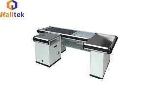 China Ergonomic Electric Stainless Steel Cash Counter For Supermarket factory