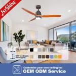 Lighting and Circuitry Design 52 Inch LED Light Ceiling Fan for European Style