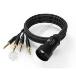 4 Channel XLR Male Jack Connector Stereo Plug Audio Extension Cable RJ45