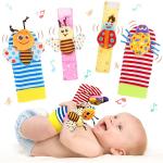 Unisex Educational Rattle Socks Foot Finders & Wrist Rattles For Infants