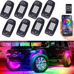 6000K 12VDC Bluetooth Rock Lights , Plastic LED RGB Pod Lights