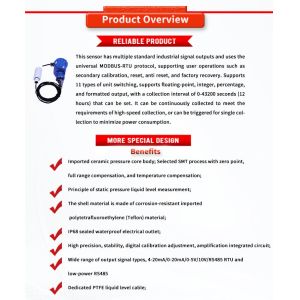 Industrial Grade UNIVO UBPT500-602TY Liquid Level Transmitter with Customized