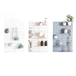 China 22*22*5cm Free Punching Pegboard Wall Shelf Household Storage Organization factory