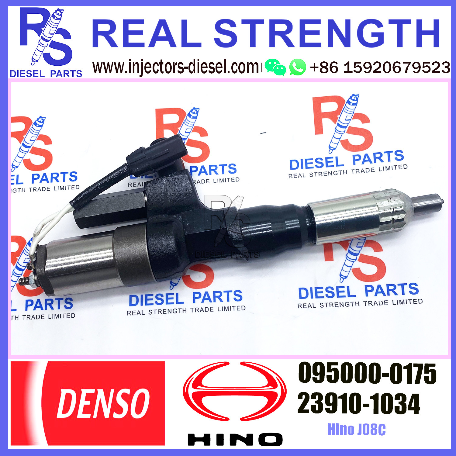 Common Rail DENSO Diesel Injector 095000-0174 095000-0175 23910-1033 23910-1034