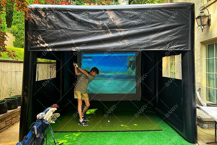 High Quality Inflatable Golf Tent Outdoor Indoor Inflatable Golf Sport Simulator Room Inflatable Golf Hitting Cage