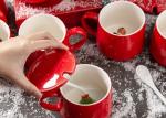 350ml 13x9.5x9cm Glaze Christmas Ceramic Mugs