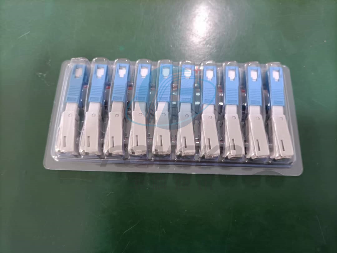 Single Mode Fiber Optic Mechanical Connector , SC APC Fiber Optic Fast Connector