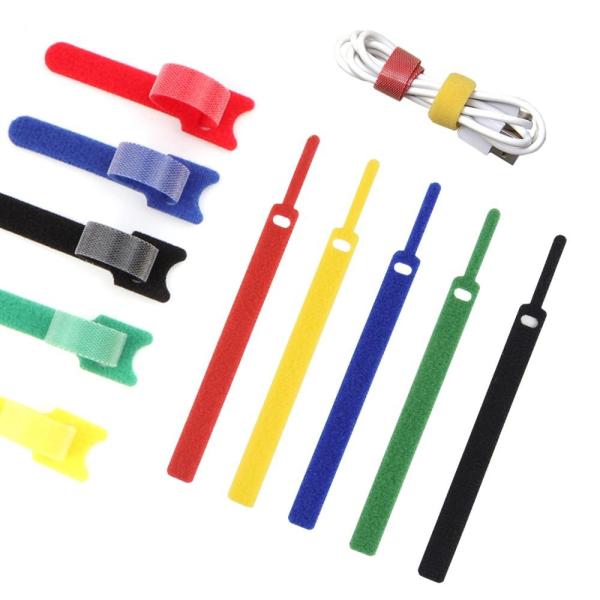 Multicolor Reusable Cable Management Ties 150mm Electrical Cable Accessories