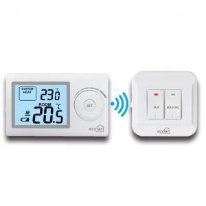 China Wireless Non-programmable Digital Wireless Room Thermostat , Wireless Boiler Thermostat factory