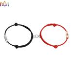 Handmade Braided SS304 Couple Bar Name Bracelet For Lover