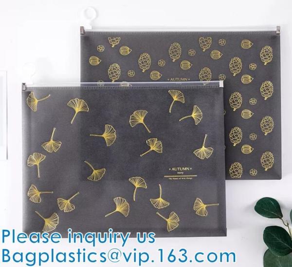 Office Stationery Products, A4 Size, Zipper Pen File Document Folders, Pockets