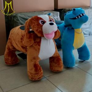 China Hansel plush toys stuffed animals on wheels plush animal electric scooter factory