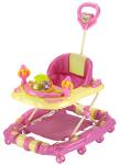 Green 6 Wheel Adjustable Baby Walker for Girls , Portable Baby Walker
