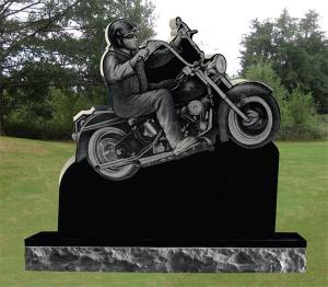 China American style grey granite motorbike monuments factory