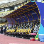 Foldable Double Row Soccer Pitch Leather Football Substitute Bench Sideline
