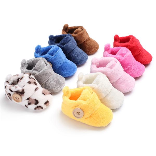 China Amazon hot soft cotton 10 colors winter snow prewalk infant baby boots factory