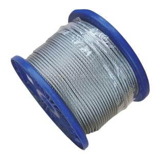 China 45 /60 /70 High Carbon Steel Galvanized Aircraft Wire Rope 1/8&quot; 1000ft Cable Ropes Plastic Reels with Standard AiSi factory