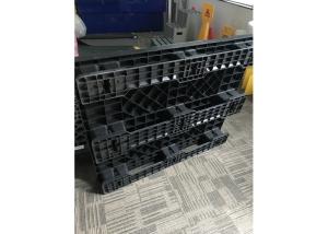 China Black Stackable Plastic Pallets 48x40&quot; HDPE Material Excellent Moisture Resistant factory