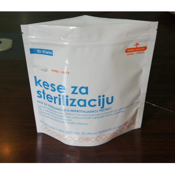 High Temperature Resealable Plastic Microwave Steriliser Food Bags With Zipper