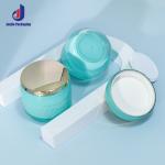 Collar Material Acrylic Double Wall Lotion Jar Round Cap Container for Face