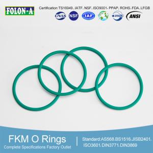 China AS568 BS1516 Black Green Brown FKM O Rings - Good Abrasion UV Oil Chemical Resistance -40C°~280.C factory