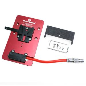 China Alvin's Cables V Mount Battery Plate for DJI Ronin 4D, with Straight 1B 6-Pin Male DC-in Out Put Battery Mounts Plate V Mount Plate for Ronin 4D Long factory