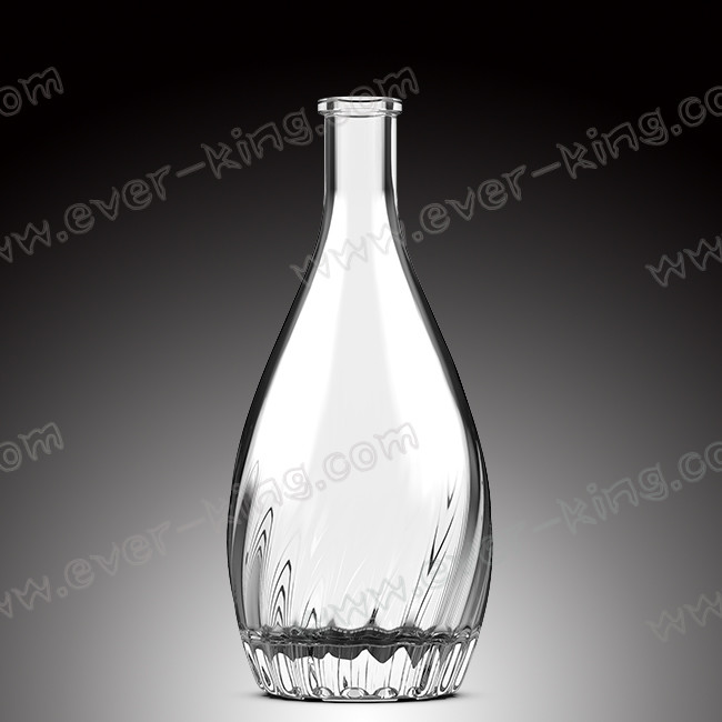 Crystal White Flint Glass Bottle 750ML For Luxury Liquor