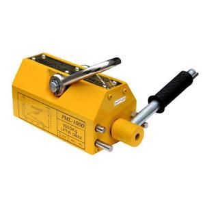 China 600kg Manual Type Steel Plate Lifting Magnets Yellow Color Highly Powerful factory