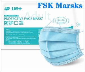 China Non Woven Disposable Medical Mask Blue Surgical Mouth Mask 3 Layer For Hospital factory